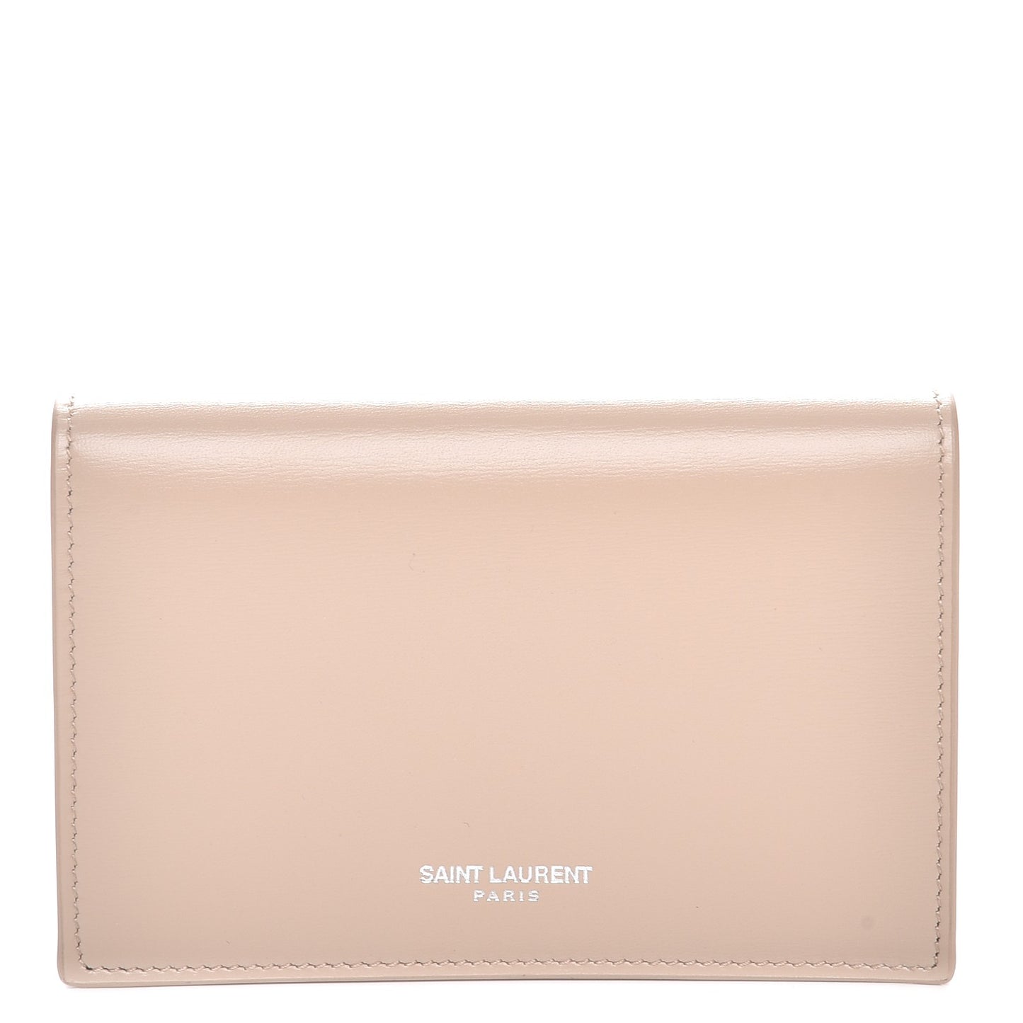Calfskin Fragments Flap Wallet Dark Beige