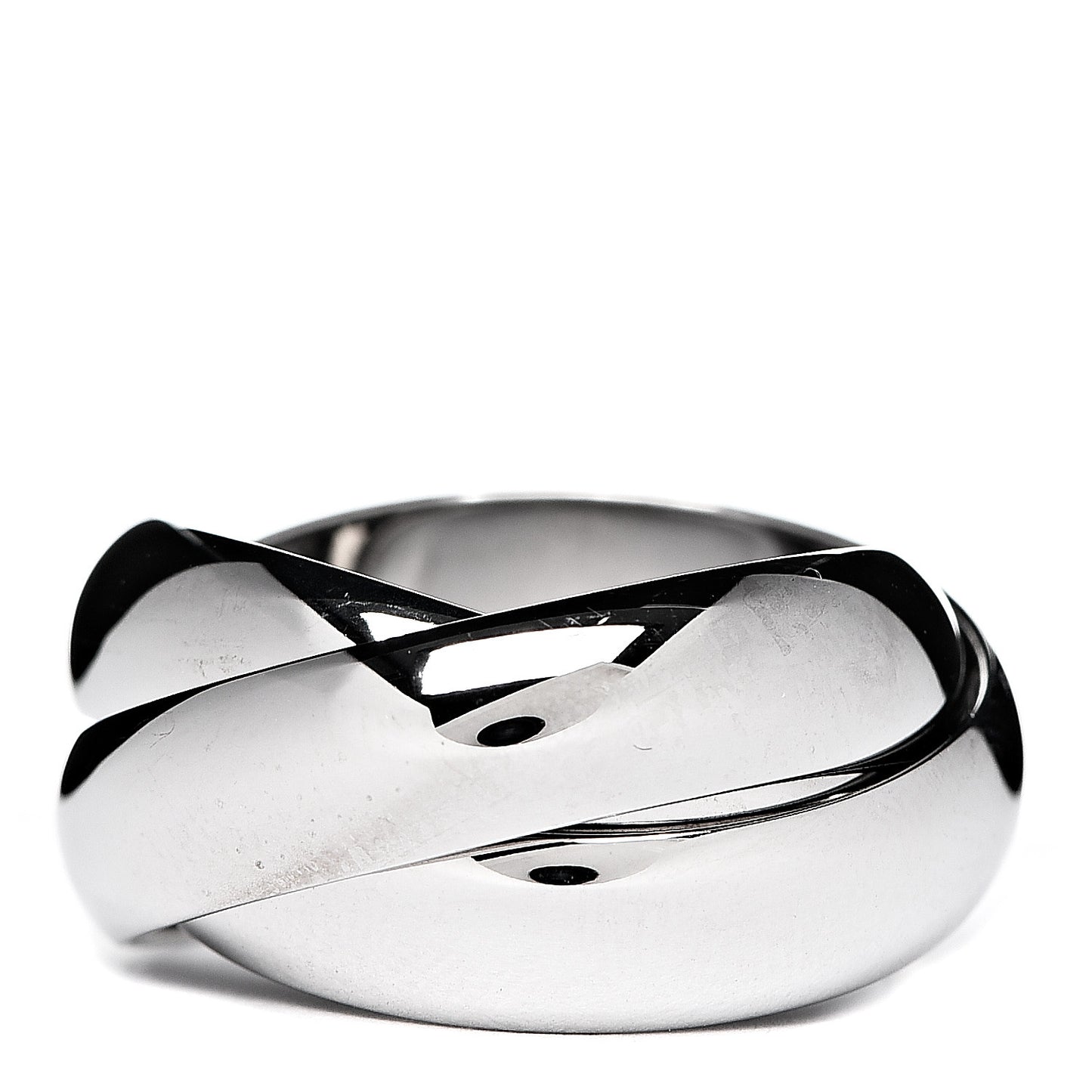 18K White Gold Large Trinity Ring 51 5.75