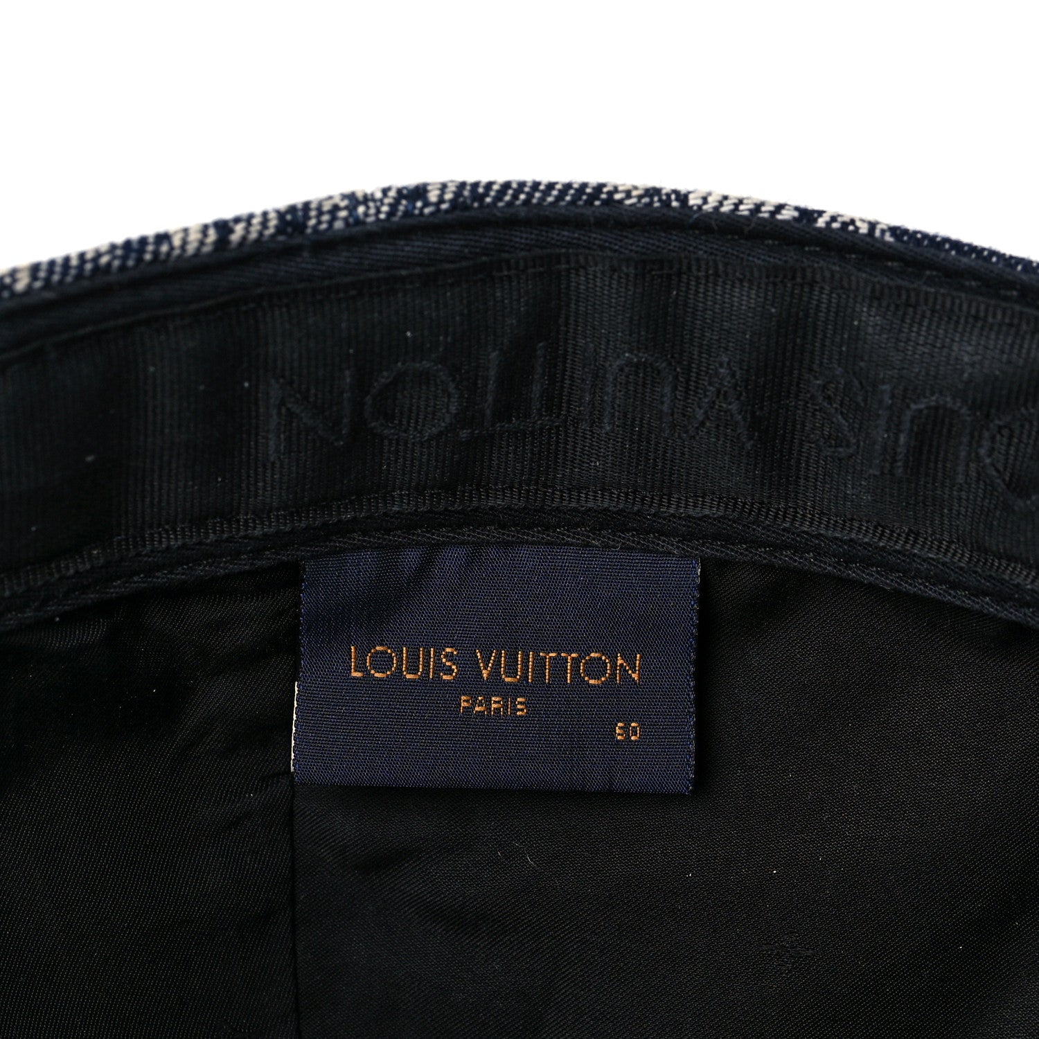 Louis Vuitton Monogram Tapestry Cap 60 Blue 8 of 8