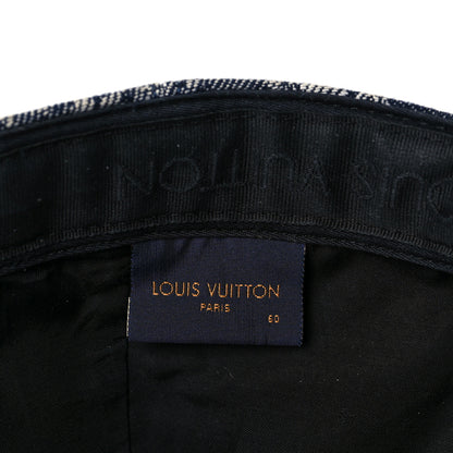 Louis Vuitton Monogram Tapestry Cap 60 Blue 8 of 8