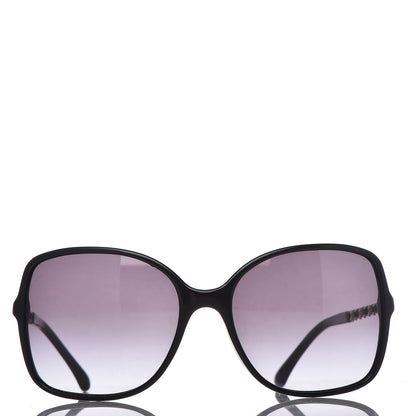 Chanel Lambskin Square Chain Sunglasses 5210-Q Black 2 of 7