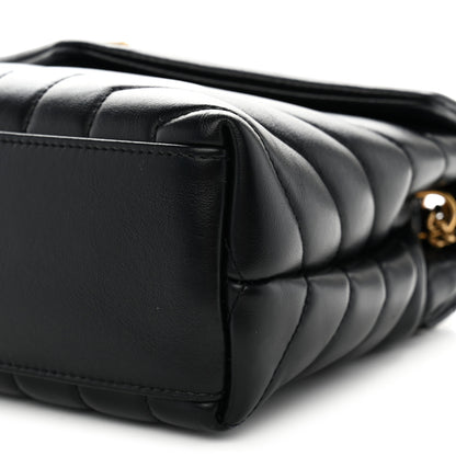 Saint Laurent Calfskin Y Quilted Monogram Small Loulou Chain Satchel Black 9 of 9