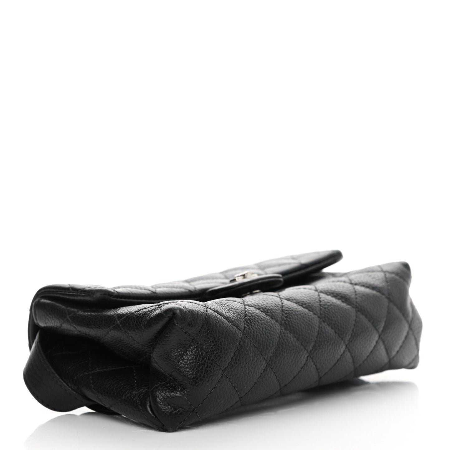 Grained Calfskin Quilted 2.55 Reissue Flap Belt Bag Clutch Black