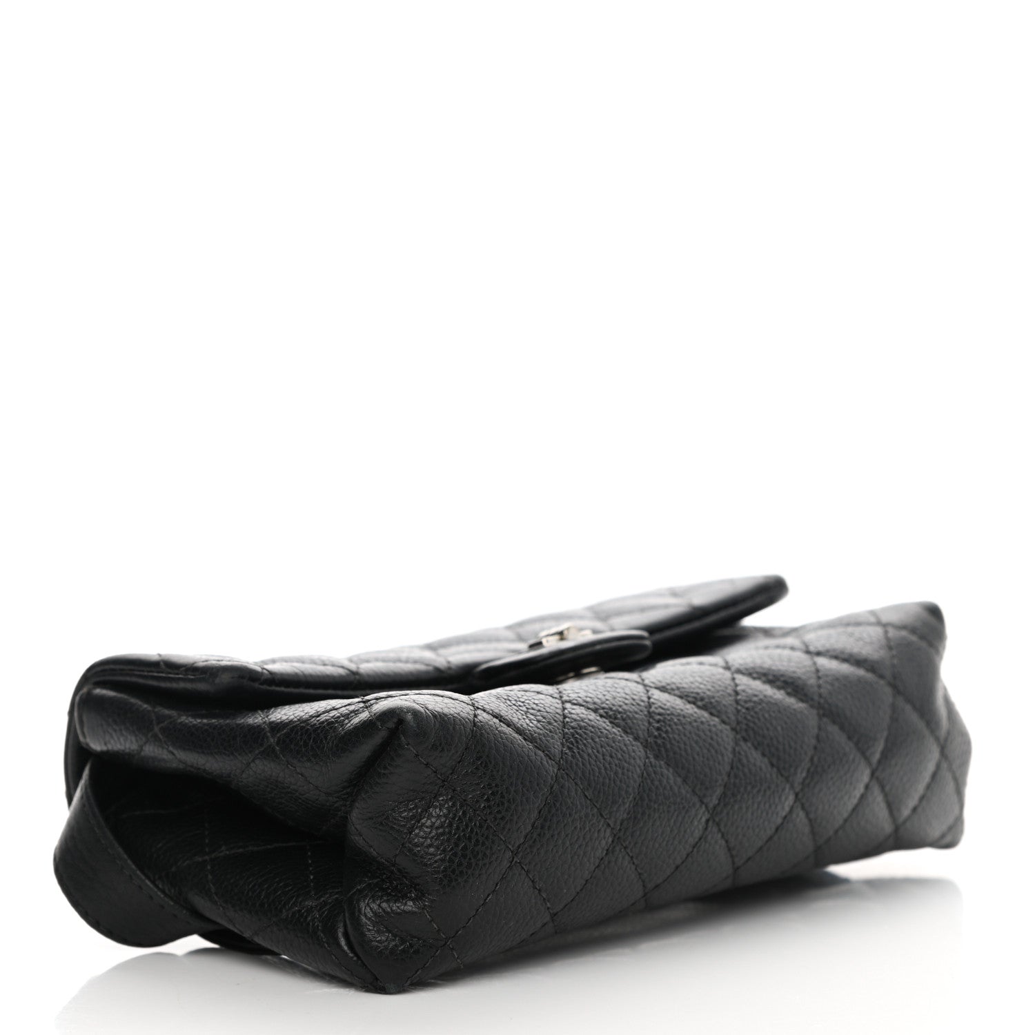 Chanel Grained Calfskin Quilted 2.55 Reissue Flap Belt Bag Clutch Black 3 of 10