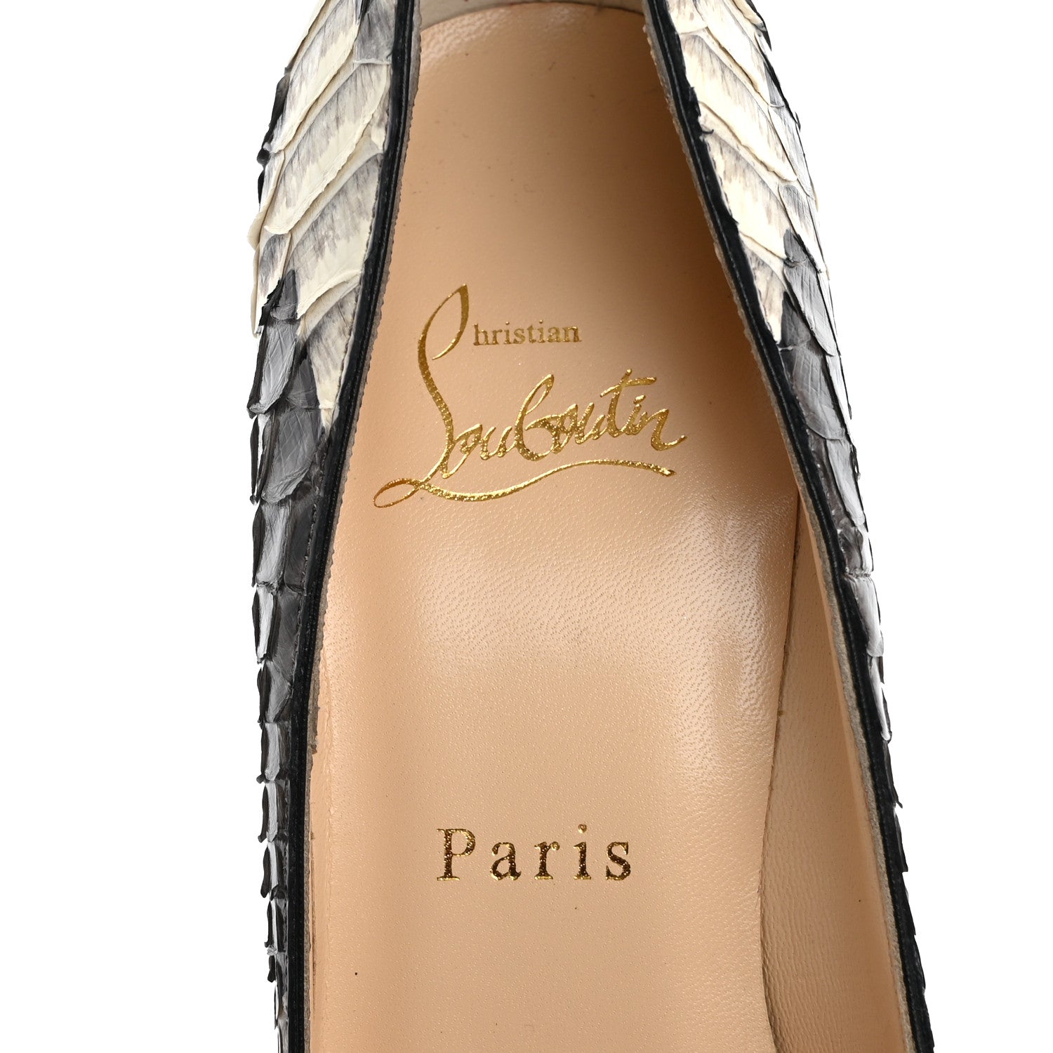 Christian Louboutin Snakeskin Croisade So Kate 120 Pumps 37.5 Lichen 7 of 12