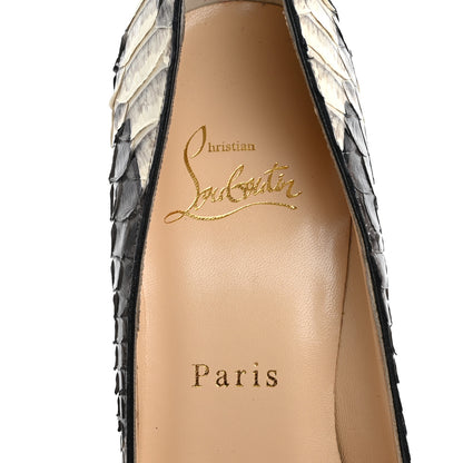 Christian Louboutin Snakeskin Croisade So Kate 120 Pumps 37.5 Lichen 7 of 12