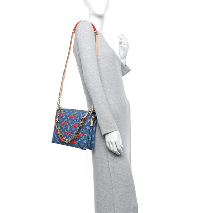 Louis Vuitton LV X TM Monogram Denim Cerises Coussin PM Blue 2 of 10