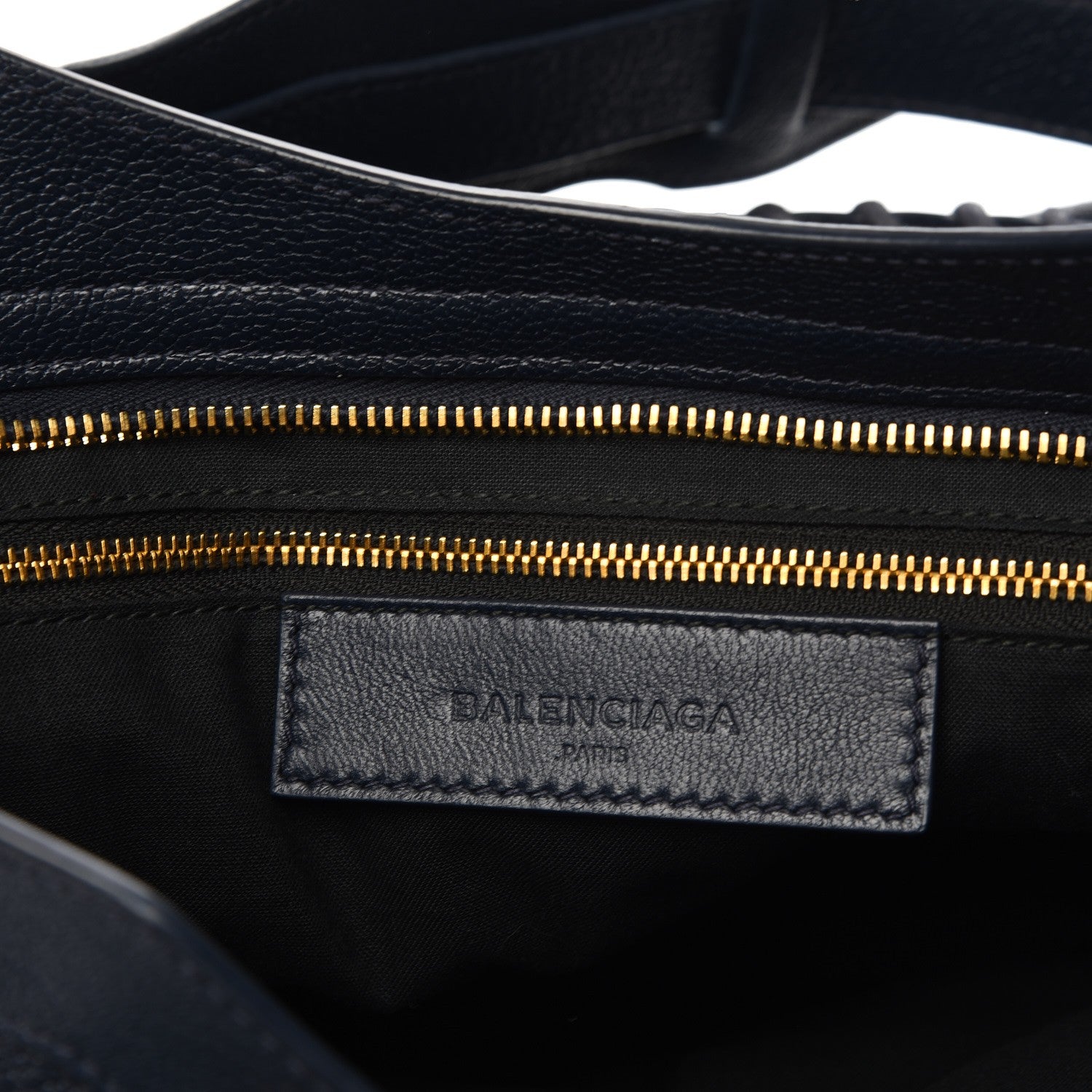 Balenciaga Chevre Gold Metallic Edge Hardware City Bleu Nuit Dark Sea 7 of 8