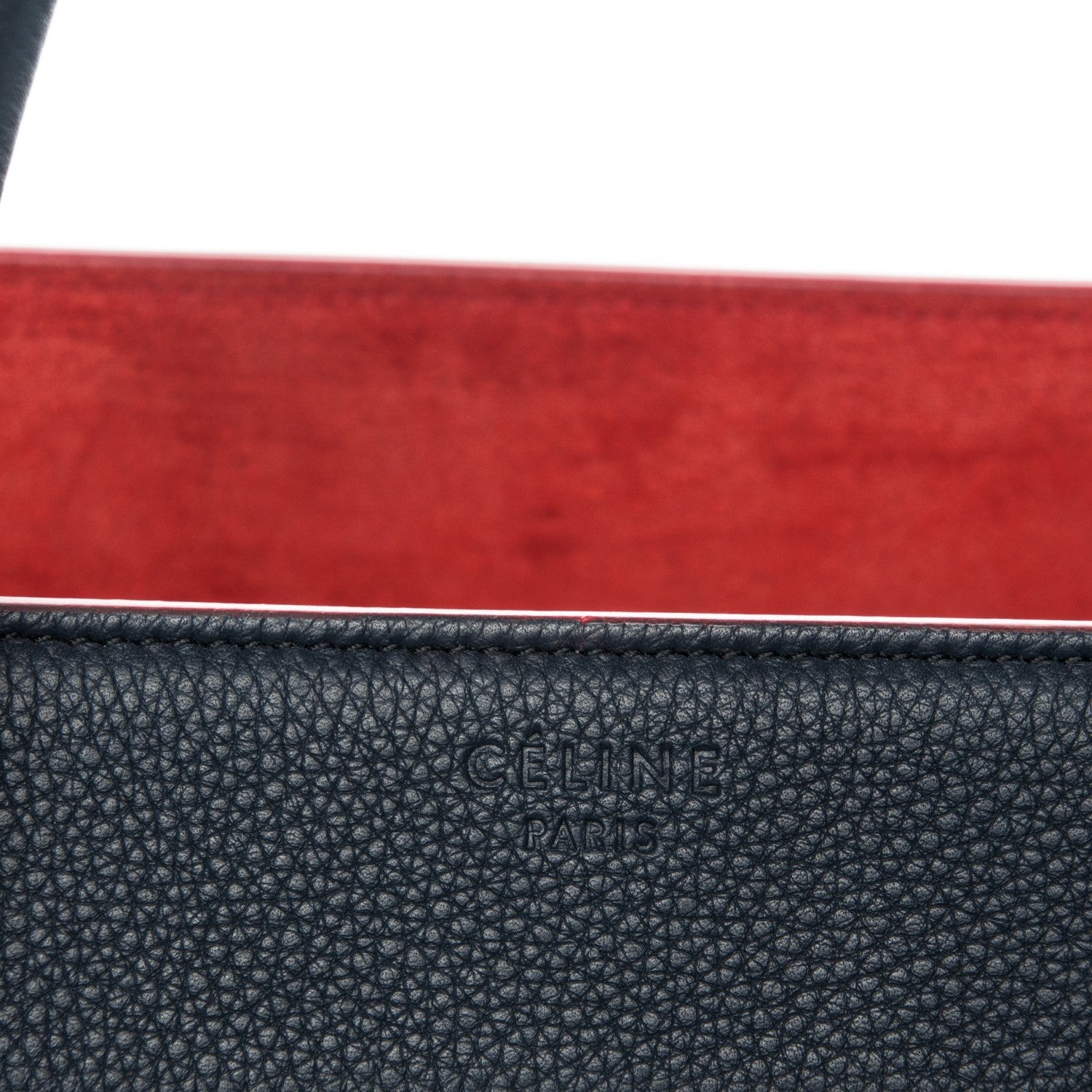 Celine Baby Grained Calfskin Medium Phantom Luggage Navy 6 of 8