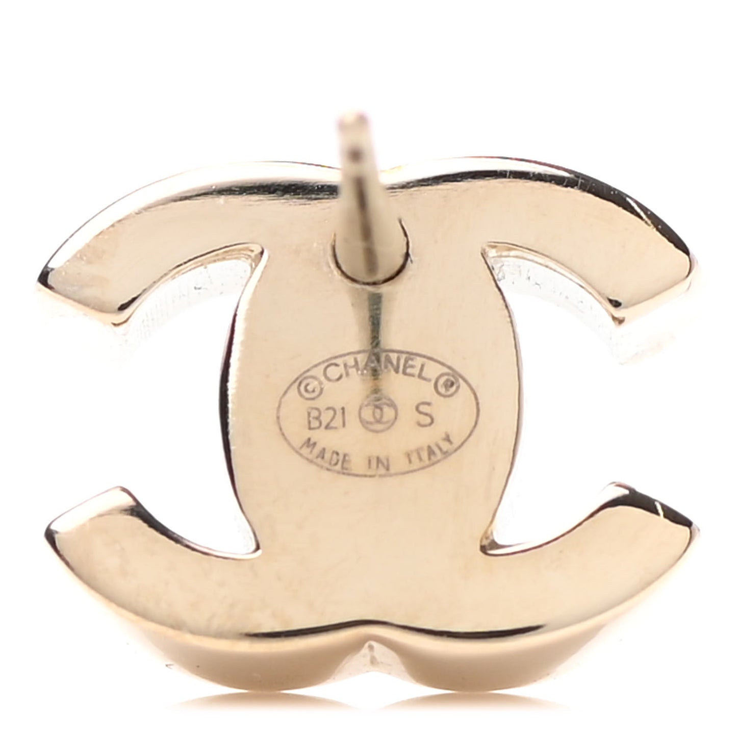 Metal CC Turnlock Earrings Gold