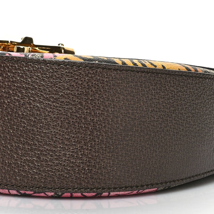 Gucci GG Supreme Monogram Bengal Web Medium Padlock Messenger Shoulder Bag Beige Pink 10 of 12