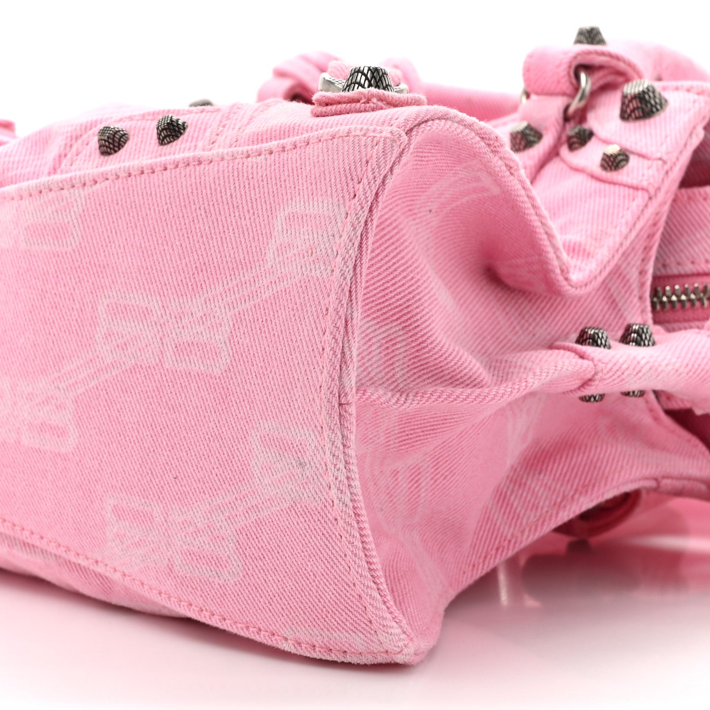 Denim BB Monogram Neo Cagole Handbag XS Pink