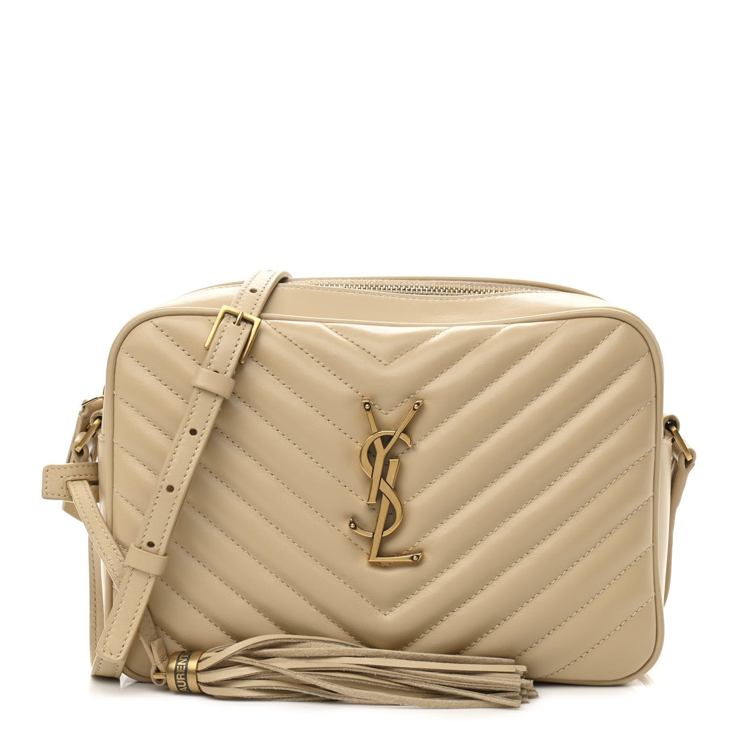 Calfskin Matelasse Monogram Lou Camera Bag Ivory Natural