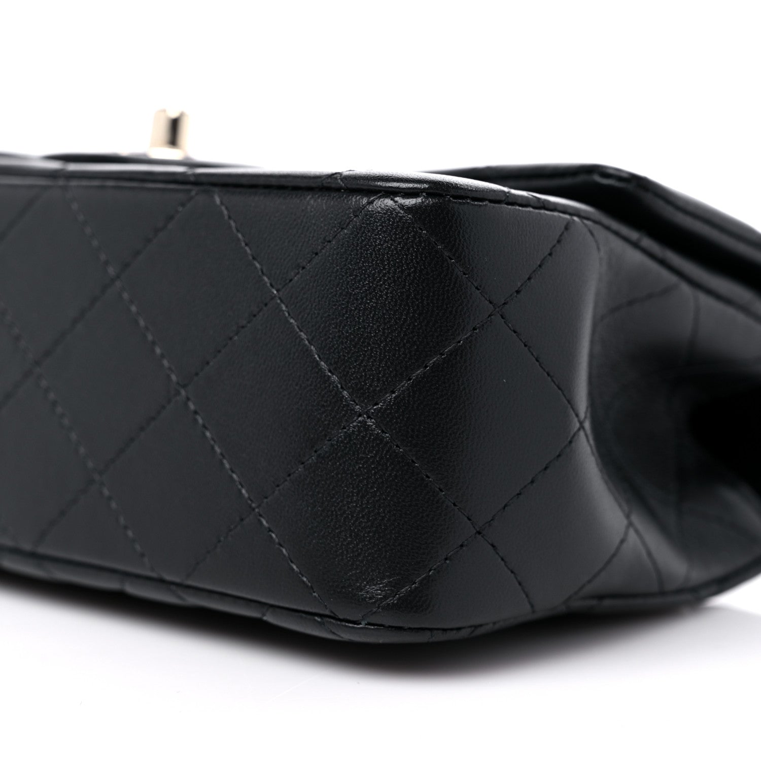Chanel Lambskin Quilted Mini Top Handle Rectangular Flap Black 9 of 10