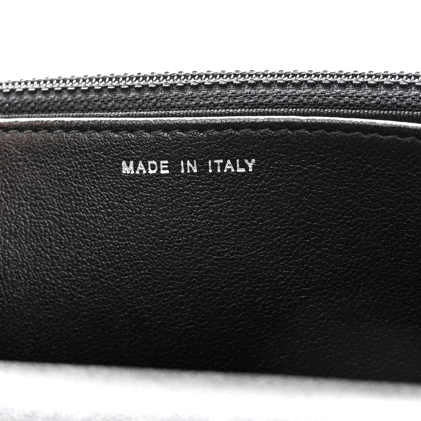 Sheepskin Chevron Quilted Studded Reissue Wallet On Chain WOC Black