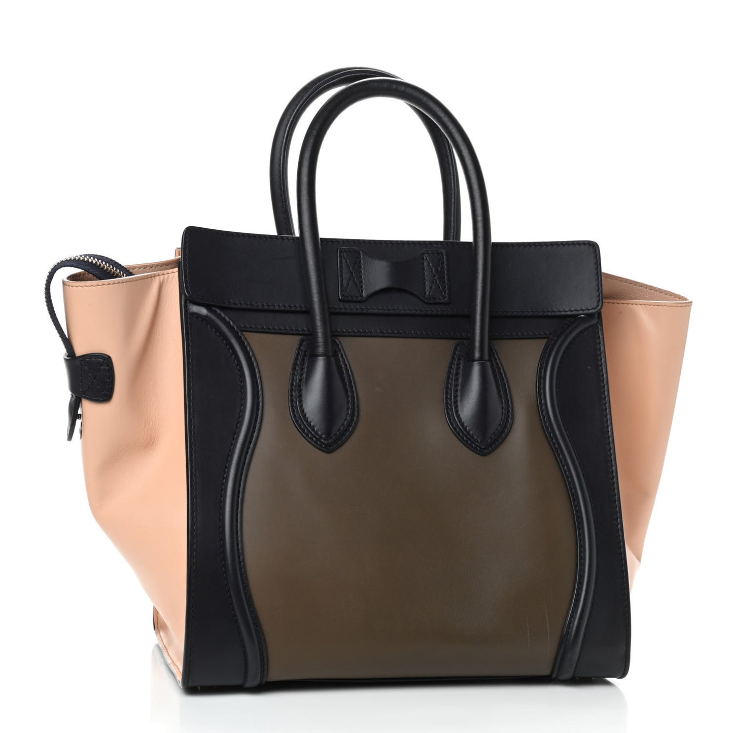 Satin Calfskin Mini Tri-Color Luggage Anthracite