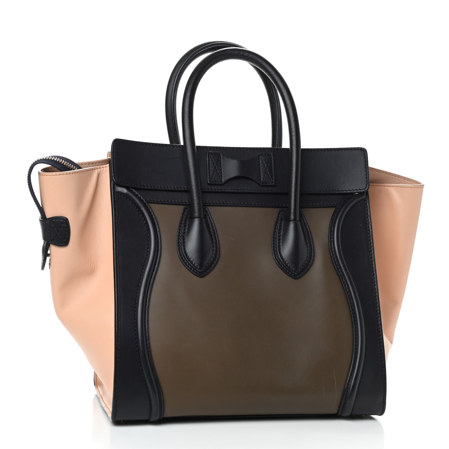 Celine Satin Calfskin Mini Tri-Color Luggage Anthracite 3 of 13