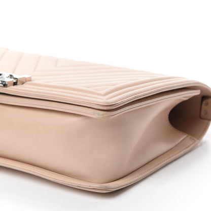 Chanel Calfskin Chevron Quilted New Medium Boy Flap Light Pink 7 of 15