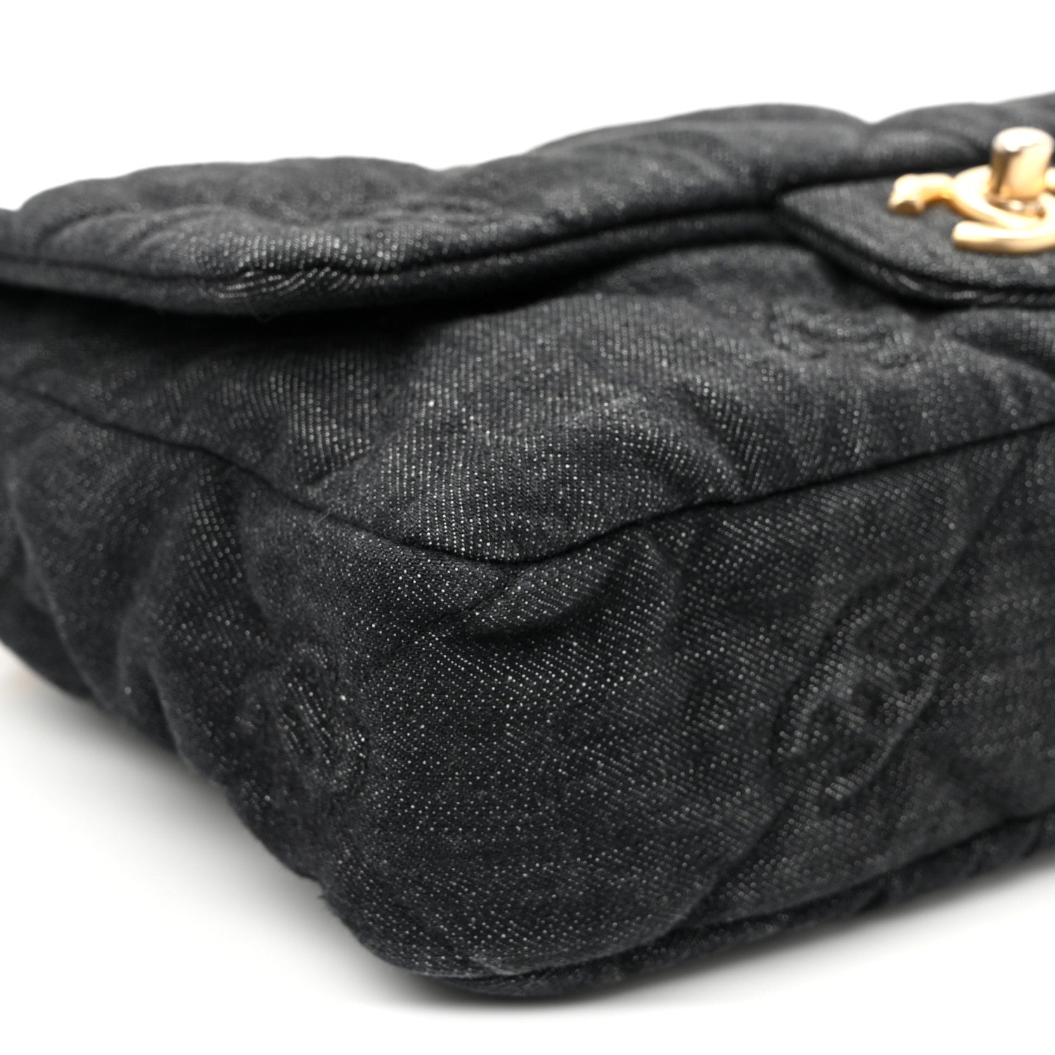 Chanel Denim Quilted Medium CC Funky Town Flap Dark Blue 9 of 10