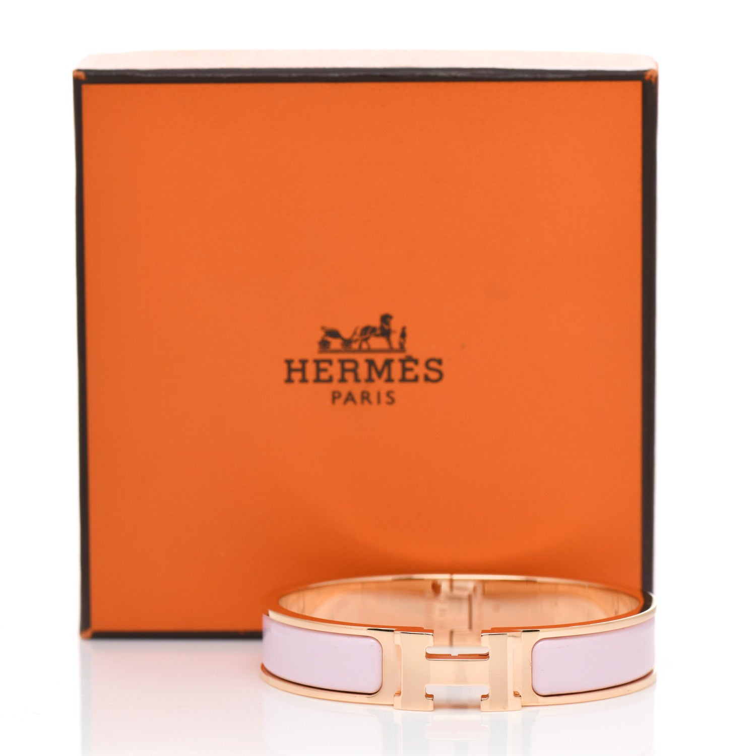 Hermes Enamel Narrow Clic Clac H Bracelet PM Rose Candeur 7 of 7