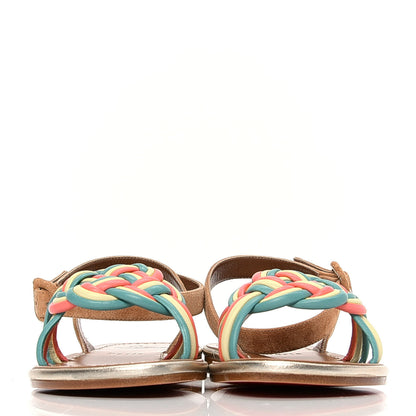 Christian Louboutin Nappa Veau Velours Ella Flat Sandal 35 Multicolor 2 of 7