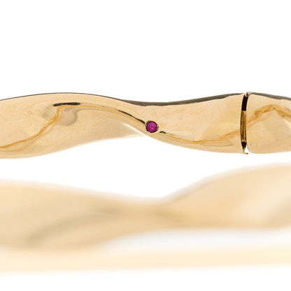Roberto Coin 18K Yellow Gold Twisted Bangle Bracelet 4 of 5