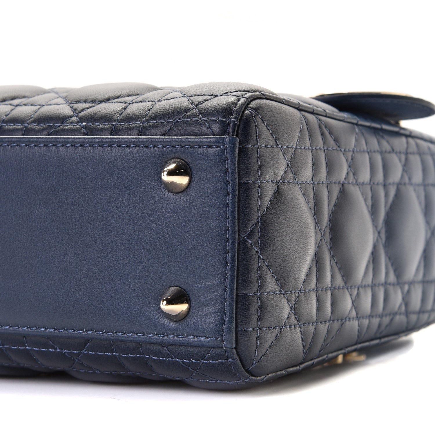 Christian Dior Lambskin Cannage Gradient Small My ABCDior Lady Dior Indigo Blue 5 of 11