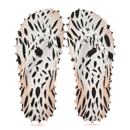 Christian Louboutin Rubber Gigi Printed Spike Super Loubi Donna Flip Flop 37 Vintage Rose 2 of 8