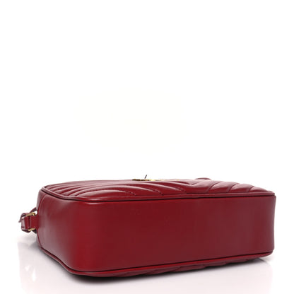 Saint Laurent Calfskin Matelasse Monogram Lou Camera Bag Opyum Red 4 of 9