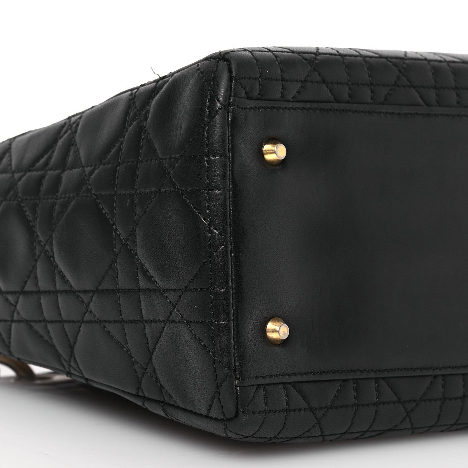 Christian Dior Lambskin Cannage Medium Lady Dior Black 8 of 15