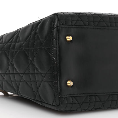 Christian Dior Lambskin Cannage Medium Lady Dior Black 8 of 15