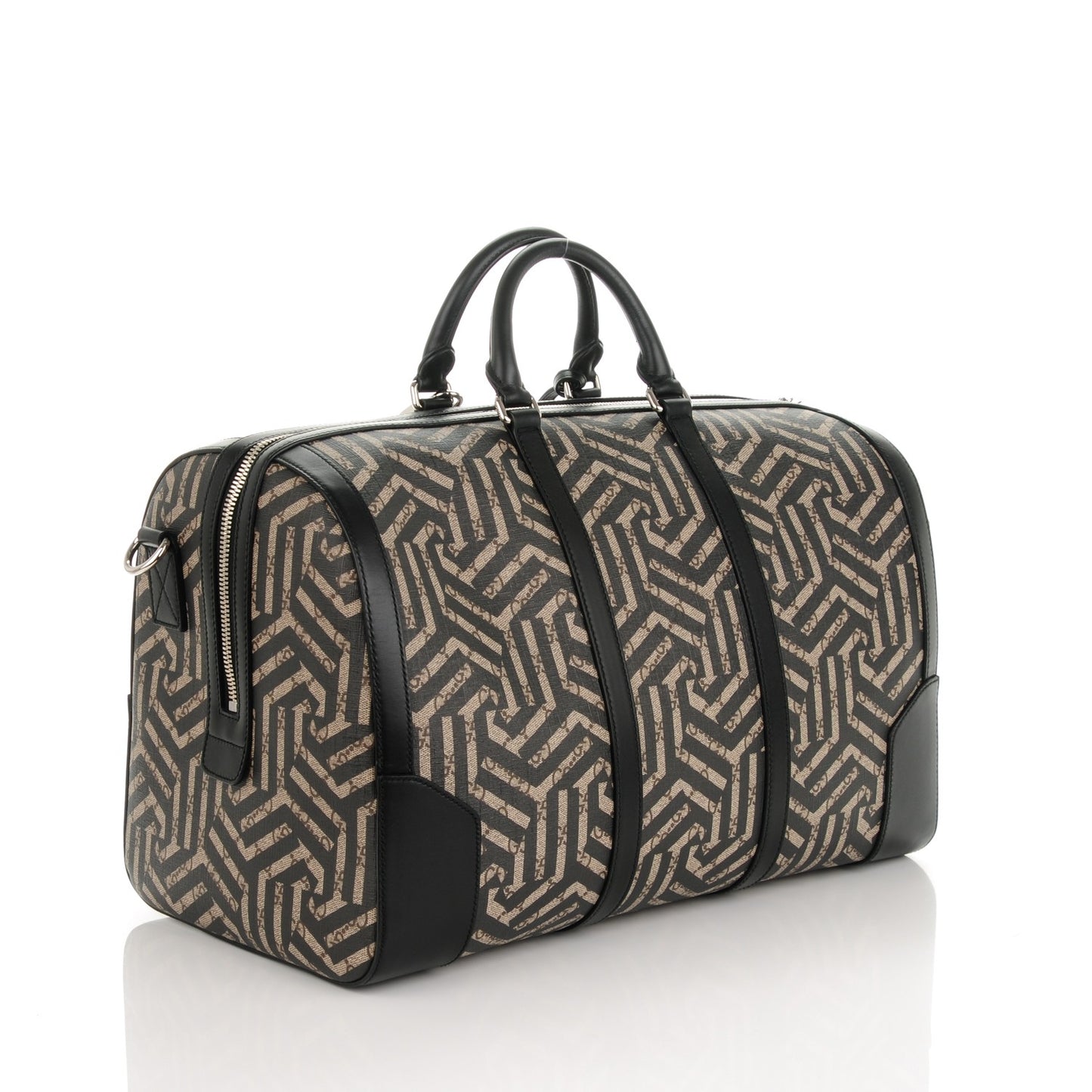 GG Supreme Monogram Caleido Medium Duffle Black