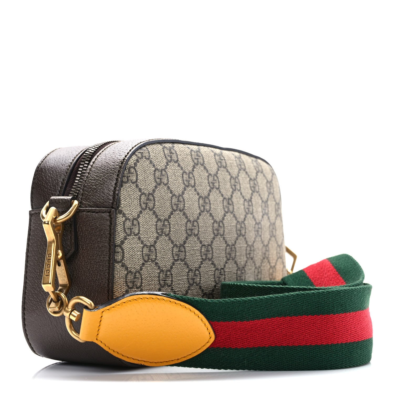 Gucci GG Supreme Monogram Web Neo Vintage Shoulder Bag Beige New Acero Crop 3 of 12