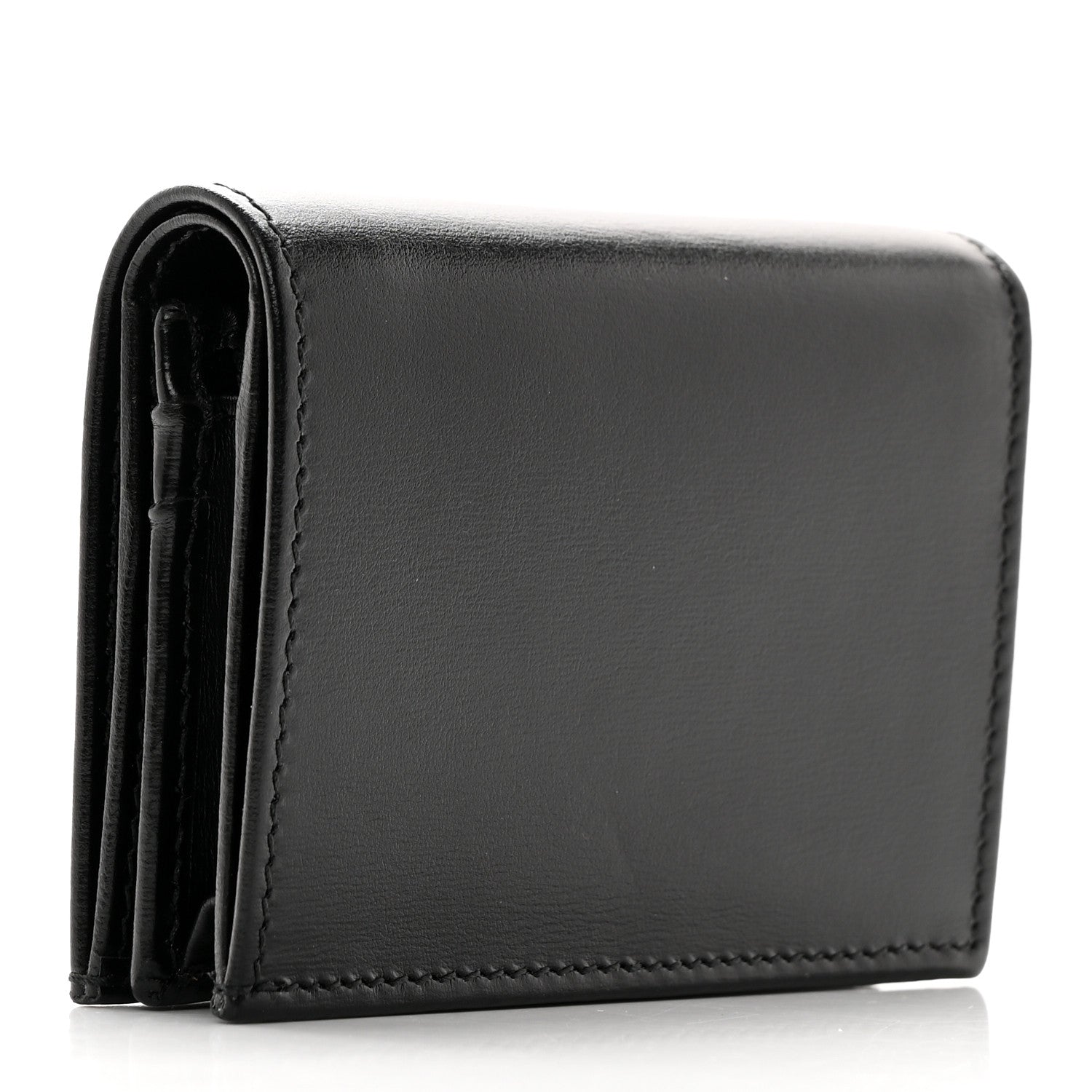 Gucci Boarded Plutone Calfskin Horsebit 1955 Card Case Wallet Black 3 of 8