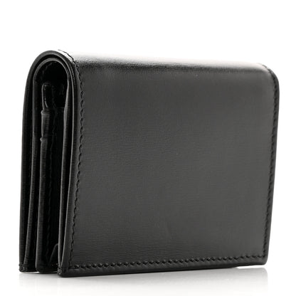 Gucci Boarded Plutone Calfskin Horsebit 1955 Card Case Wallet Black 3 of 8