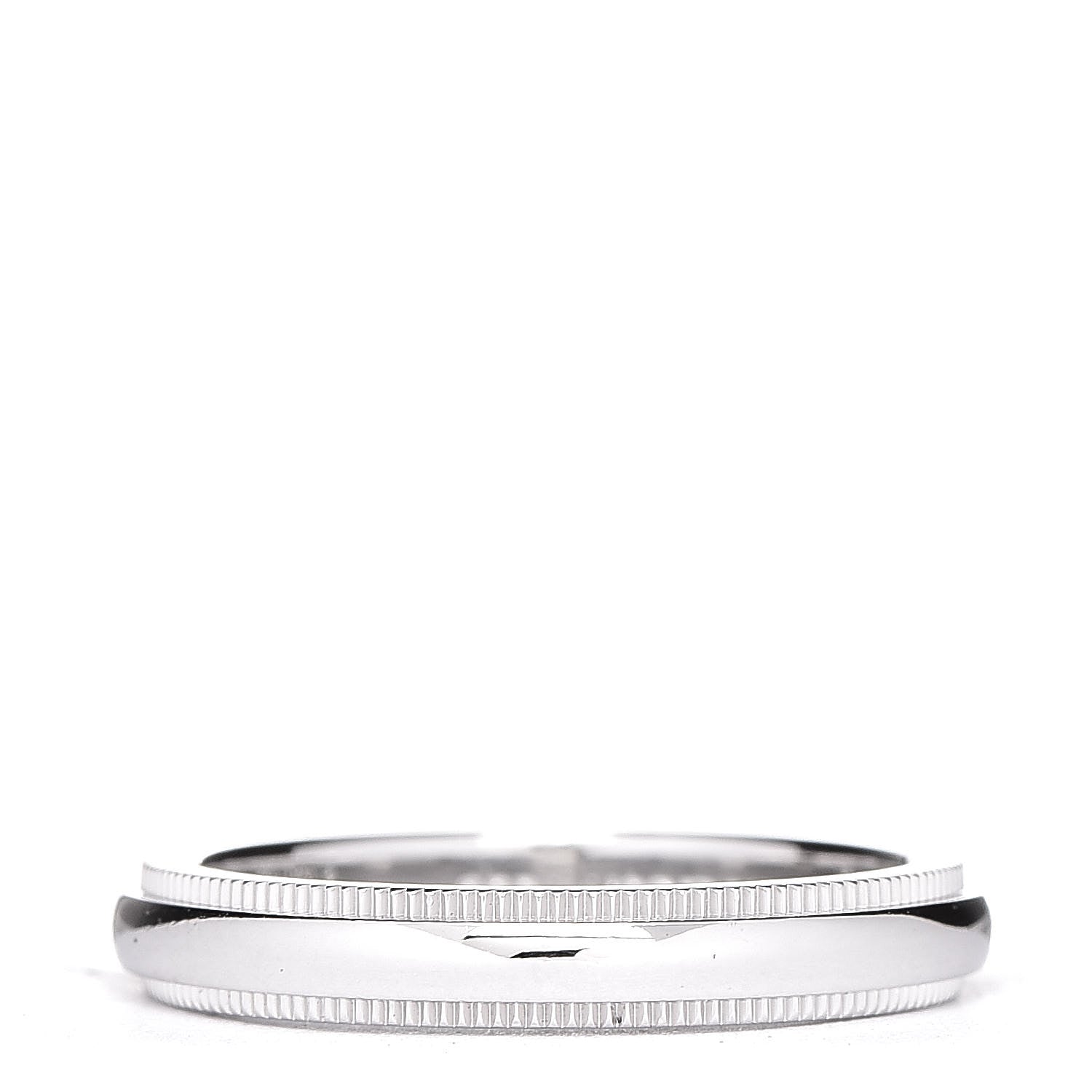 Tiffany Platinum 3mm Milgrain Wedding Band Ring 49 4.75 1 of 4