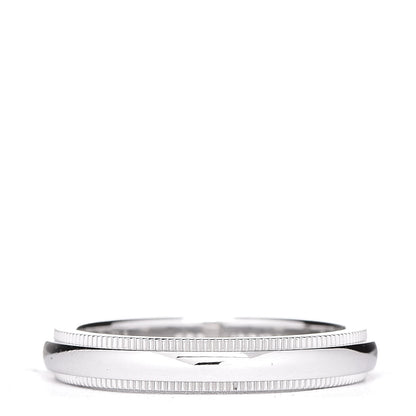 Tiffany Platinum 3mm Milgrain Wedding Band Ring 49 4.75 1 of 4