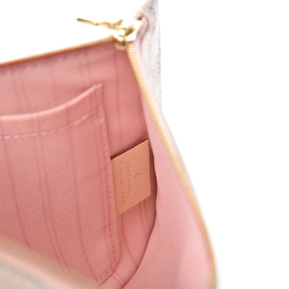 Louis Vuitton Damier Azur Neverfull MM GM Pochette Rose Ballerine 7 of 8
