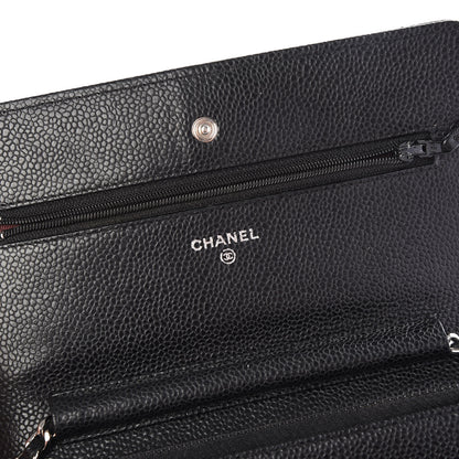 Chanel Caviar Quilted Wallet On Chain WOC Black 7 of 11