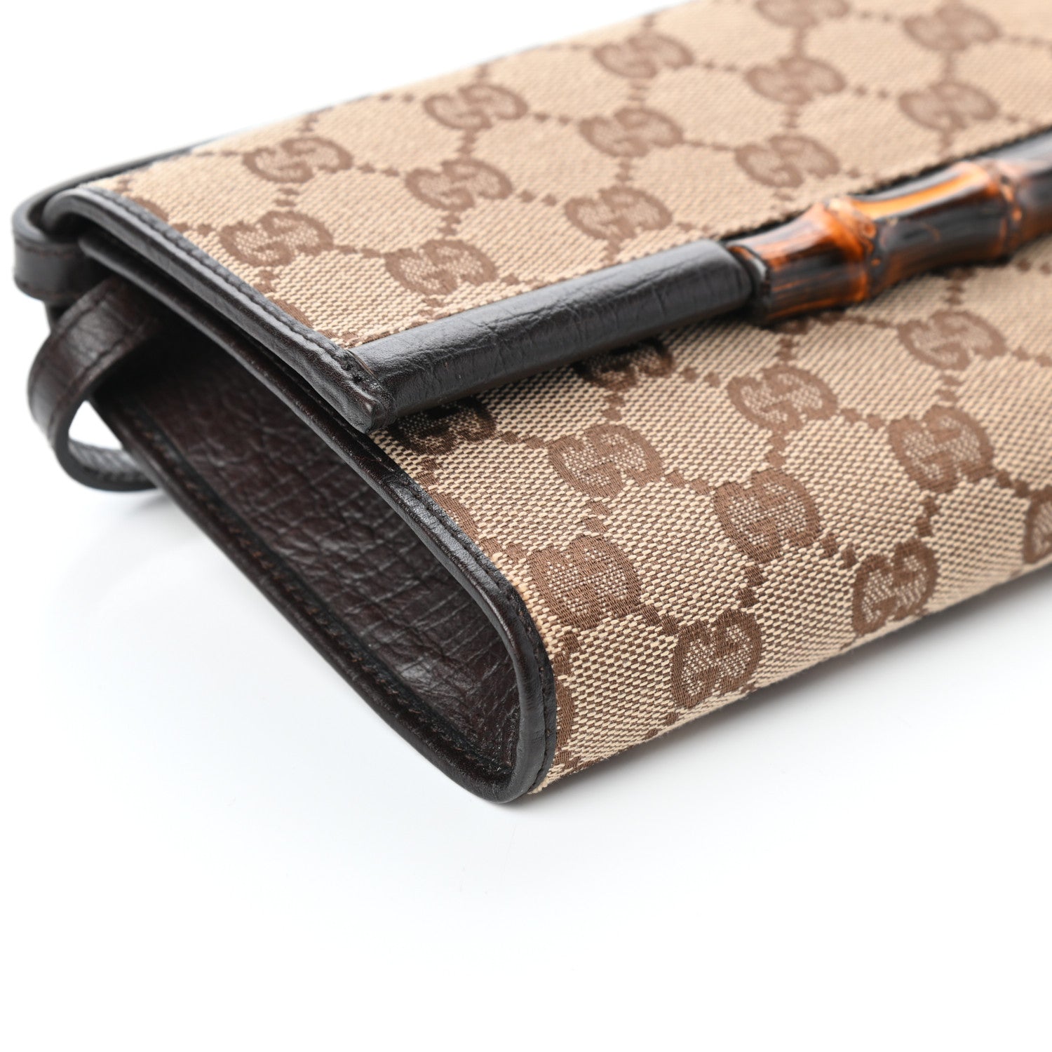 Gucci Monogram Bamboo Bar Clutch Dark Brown 8 of 9