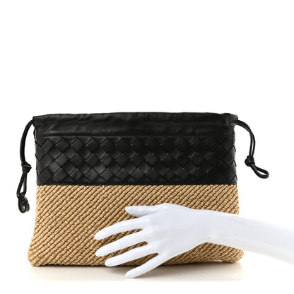 Bottega Veneta Nappa Intrecciato Raffia Dustbag Natural Espresso 2 of 7