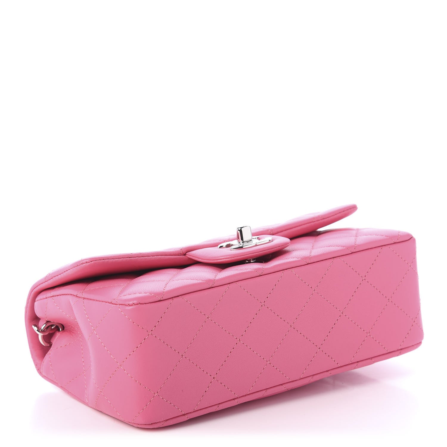 Chanel Lambskin Quilted Mini Rectangular Flap Pink 4 of 11