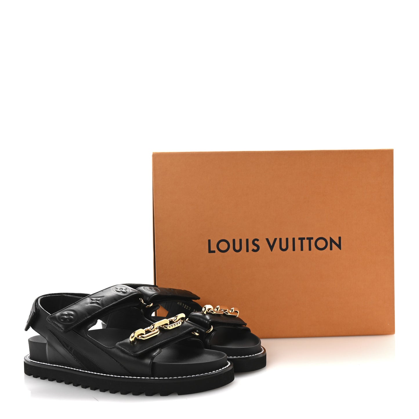 Lambskin Chain Link Paseo Flat Comfort Sandals 39 Black