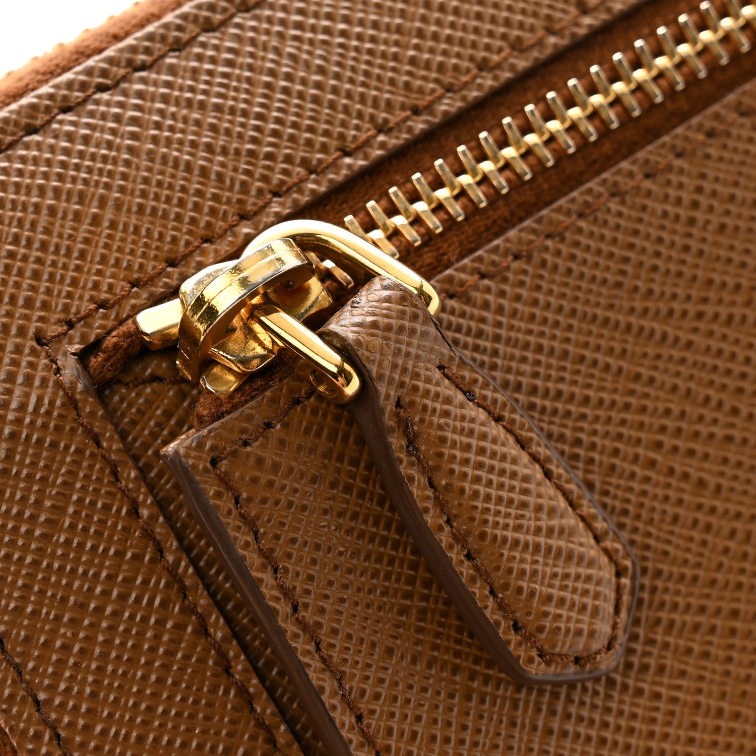 Prada Saffiano Zip Around Wallet Cannella 9 of 9