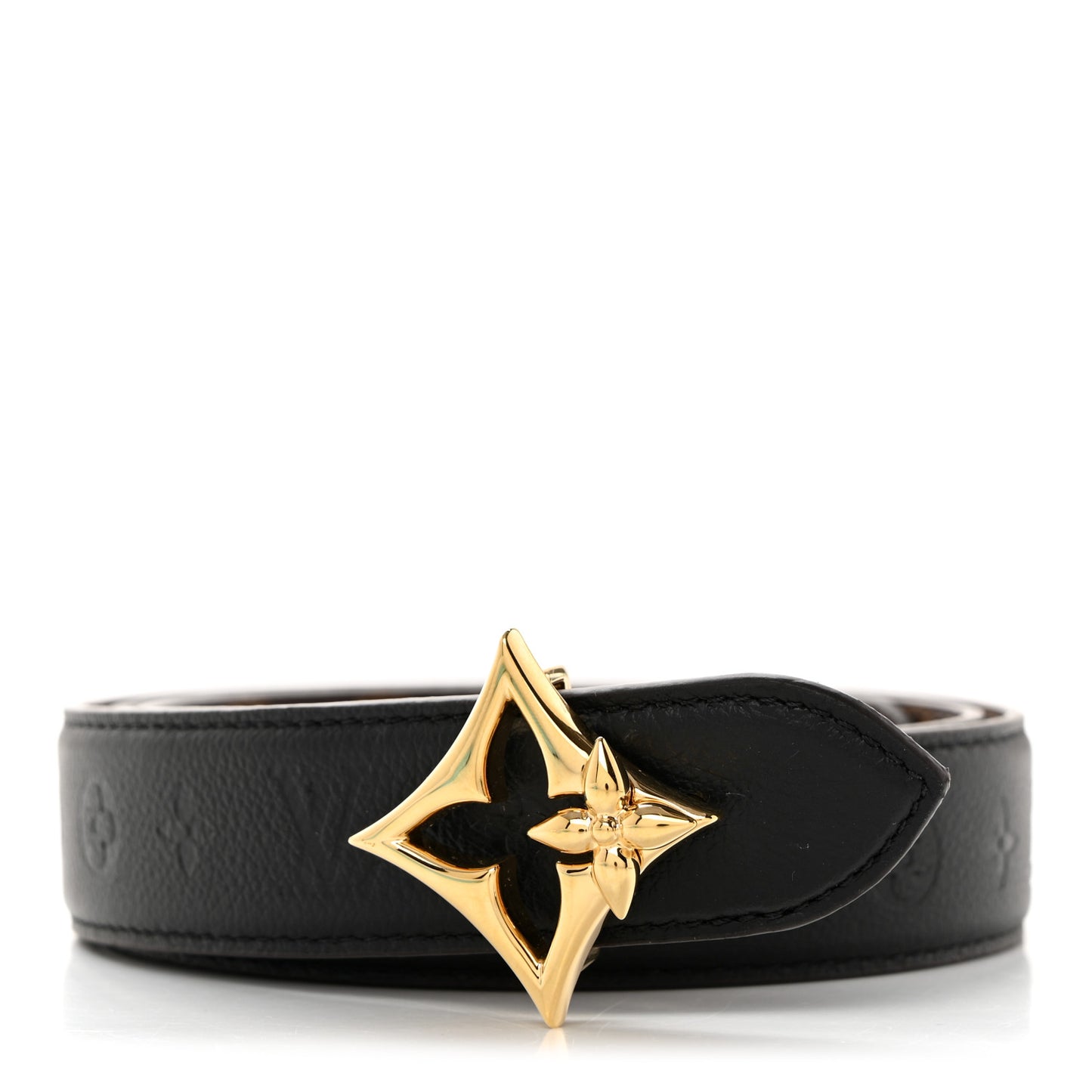 Calfskin Monogram 30mm Flowergram Reversible Belt 90 36 Black