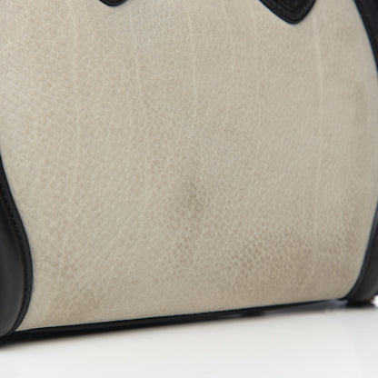 Celine Elephant Calfskin Micro Tri-Color Luggage Chalk 7 of 10