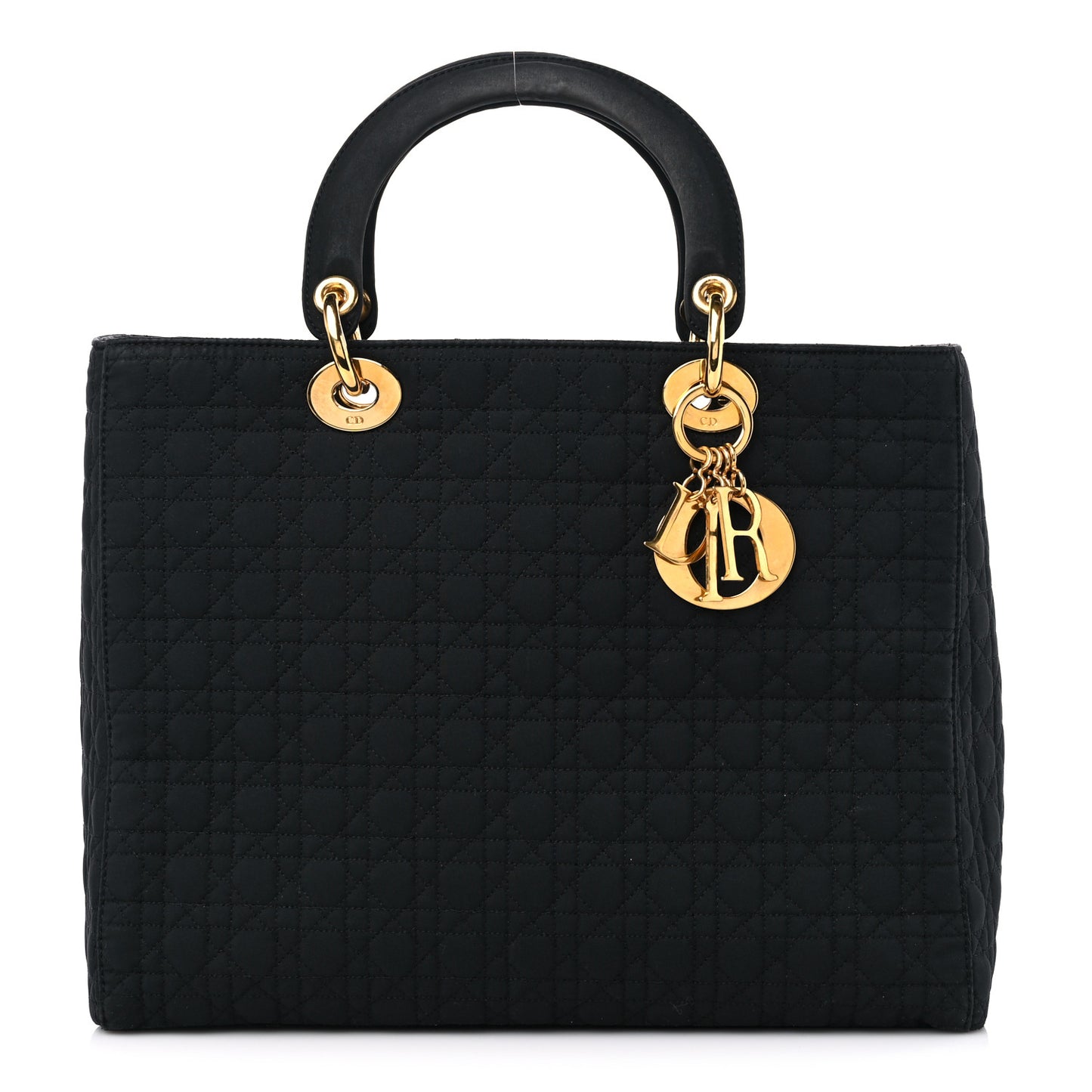 Nylon Cannage Large Lady Dior Black