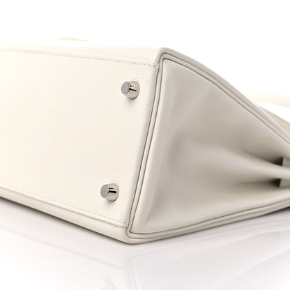 Hermes Evercolor Kelly Retourne 28 White 9 of 11