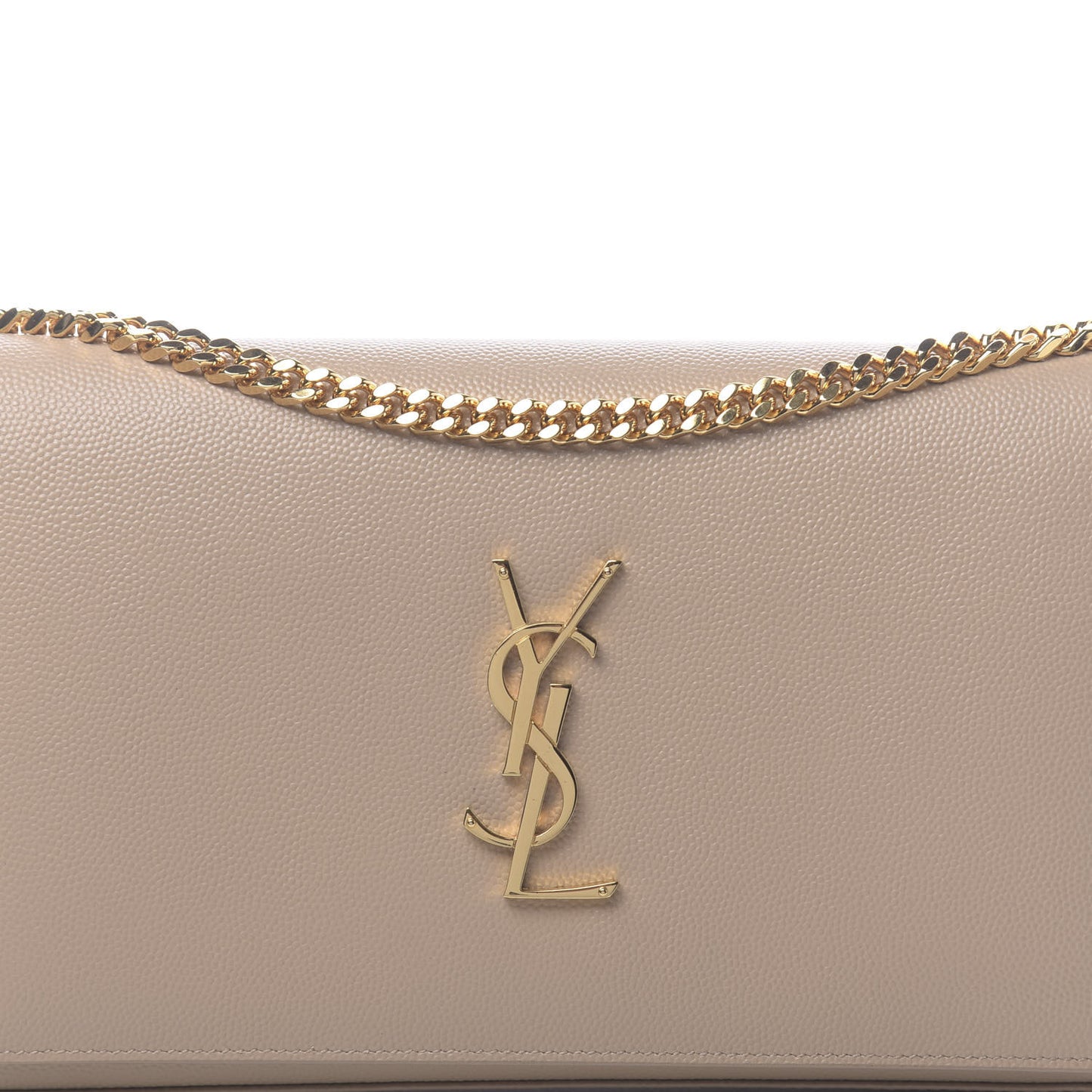 Grain De Poudre Monogram Chain Wallet Dark Beige