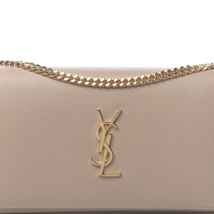 Saint Laurent Grain De Poudre Monogram Chain Wallet Dark Beige 10 of 10